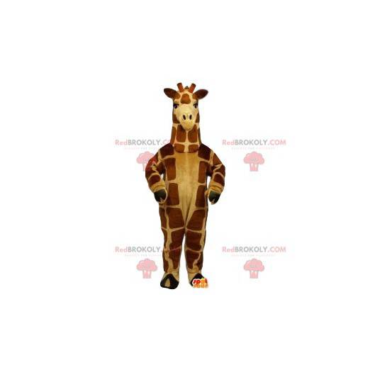 Mascote girafa muito elegante. Fantasia de girafa -