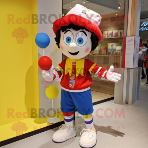 nan Juggle mascot costume character dressed with a Capri Pants and Earrings