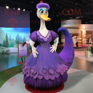 Purple Swans maskot drakt...