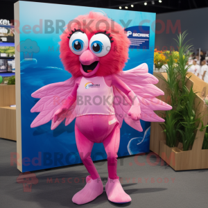 Roze Betta Fish mascotte...