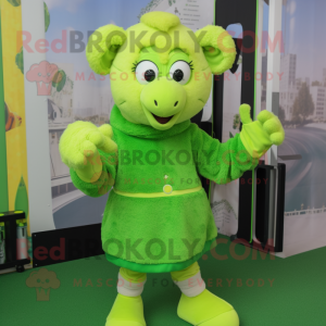 Lime Green Ram mascotte...