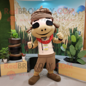 Tan Armband maskot kostym...
