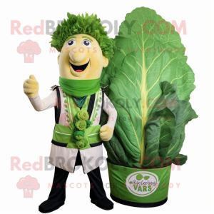 Grønn Caesar Salat maskot...