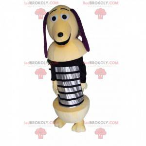 Mascote do Zigzag, o cachorro montado em uma mola de Toy Story