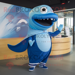 Blue Whale mascotte kostuum...