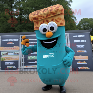 Teal Currywurst mascotte...