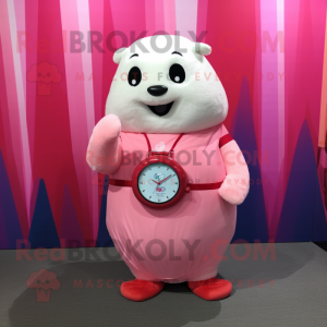 Pink Seal maskot kostym...