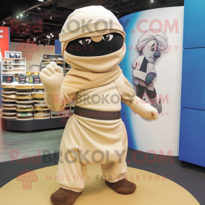 Beige Ninja mascotte...