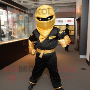 Goldene Ninja Maskottchen...