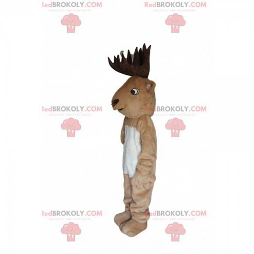 Deer mascot with beautiful brown antlers - Redbrokoly.com