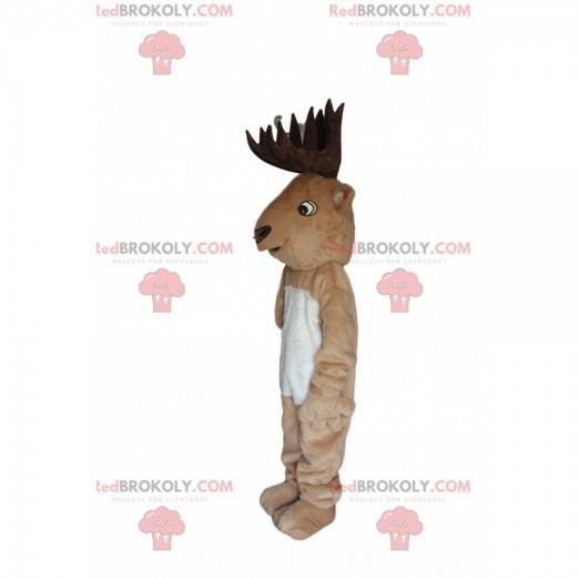Mascotte dei cervi con bellissime corna marroni - Redbrokoly.com