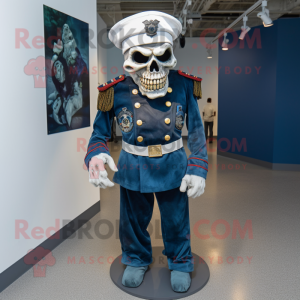 Navy Undead mascot costume character dressed with a Dress and Shoe laces