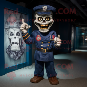Navy Undead mascot costume character dressed with a Dress and Shoe laces