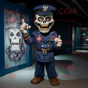 Navy Undead mascot costume character dressed with a Dress and Shoe laces