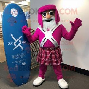 Magentafarbener Maskottchen...