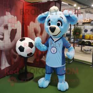 Sky Blue Soccer Goal maskot...