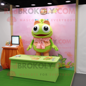 Peach Frog maskot drakt...