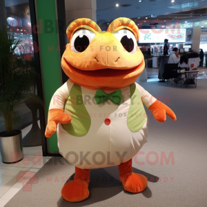 Peach Frog maskot drakt...