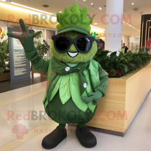 Olive Cabbage Leaf maskot...