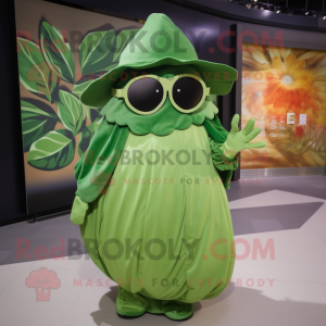 Olive Cabbage Leaf maskot...