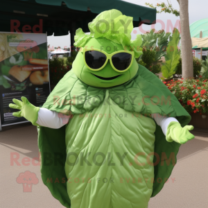 Olive Cabbage Leaf maskot...
