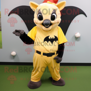 Yellow Fruit Bat mascotte...