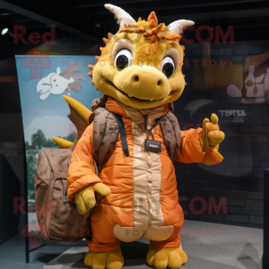 Rust Dragon maskot kostume...