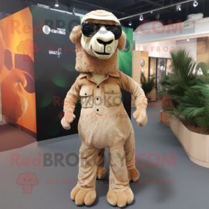 Olive Camel maskot drakt...