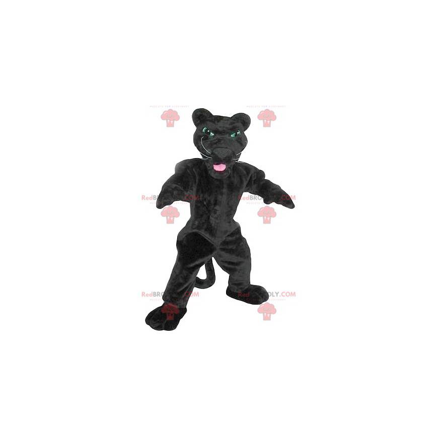 Mascotte de panthère noire très énergique - Redbrokoly.com