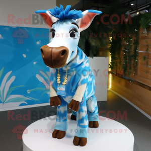 Sky Blue Okapi maskot...