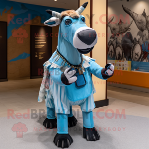 Sky Blue Okapi mascotte...