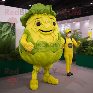 Yellow Cabbage Leaf maskot...