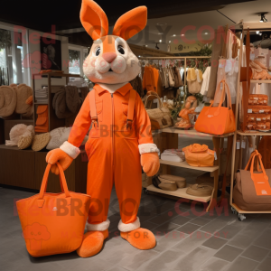 Orange Wild Rabbit mascotte...