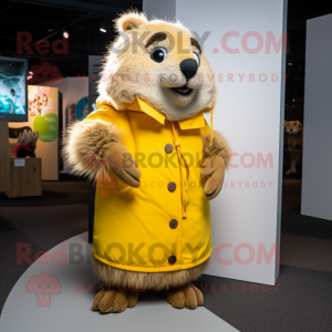 Citroengele marmot mascotte...