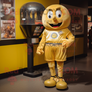 Gold Gumball Machine maskot...