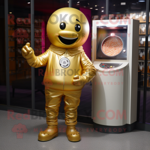 Gold Gumball Machine maskot...