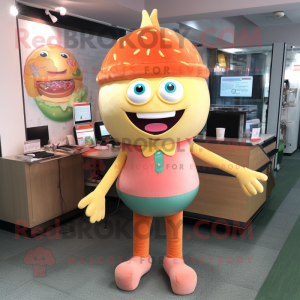 Peach Burgers maskot drakt...