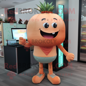 Peach Burgers maskot drakt...