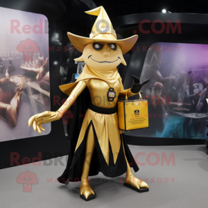 Gold Witch mascotte kostuum...