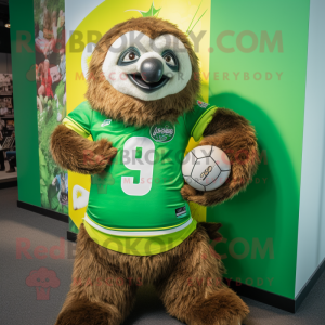 Lime Green Sloth mascotte...