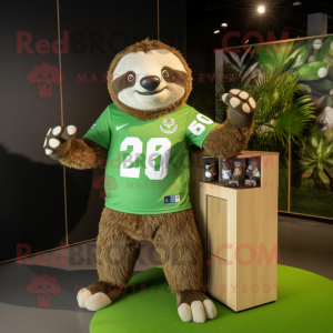 Lime Green Sloth mascotte...