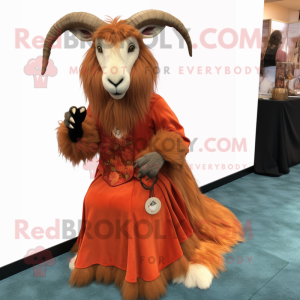 Rust Angora Goat maskot...