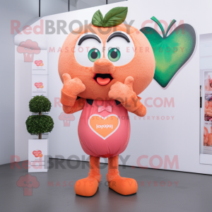 Peach Heart maskot drakt...