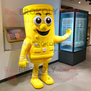 Yellow Candy Box maskot...