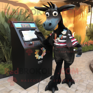 Zwart Okapi mascotte...