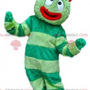 Grünes und rotes lustiges Charaktermaskottchen - Redbrokoly.com