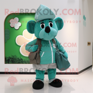Teal Four Leaf Clover...