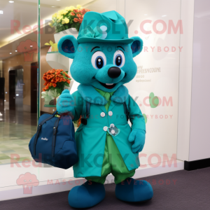 Teal Four Leaf Clover...