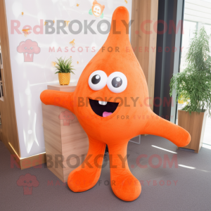 Orange Søstjerne maskot...