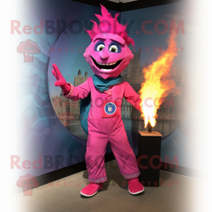 Magenta Fire Eater maskot...